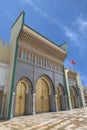 Bab Dar Lmakhzen or the Royal Palace Gate in Fes, Morocco Royalty Free Stock Photo